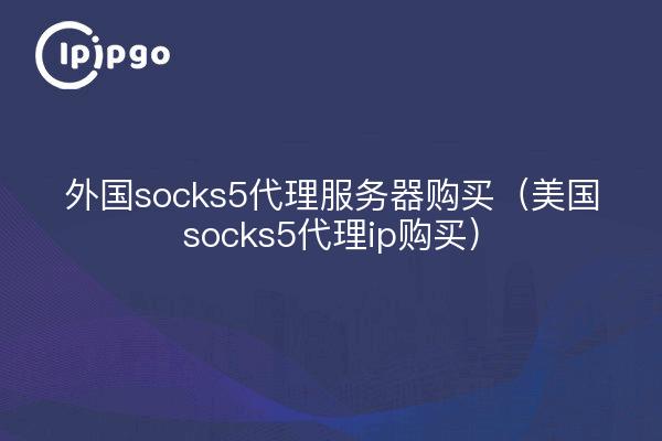外国socks5代理服务器购买（美国socks5代理ip购买）
