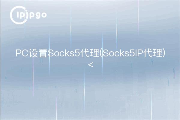 PC-Einrichtung Socks5 Proxy (Socks5IP Proxy)<