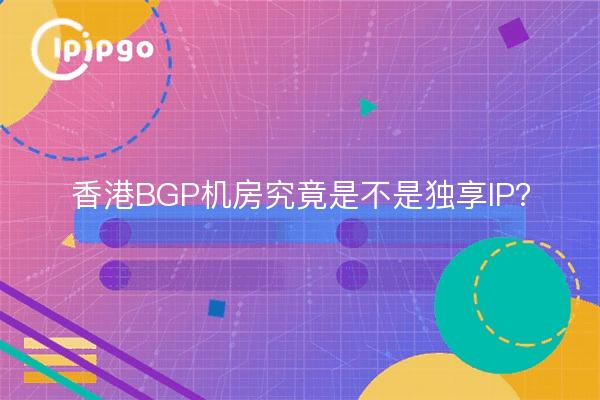 香港BGP机房究竟是不是独享IP？