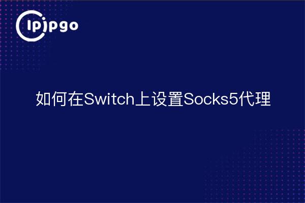 Cómo configurar un proxy Socks5 en Switch