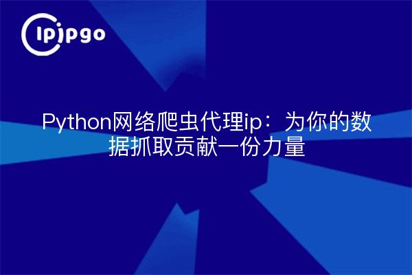 Python网络爬虫代理ip：为你的数据抓取贡献一份力量