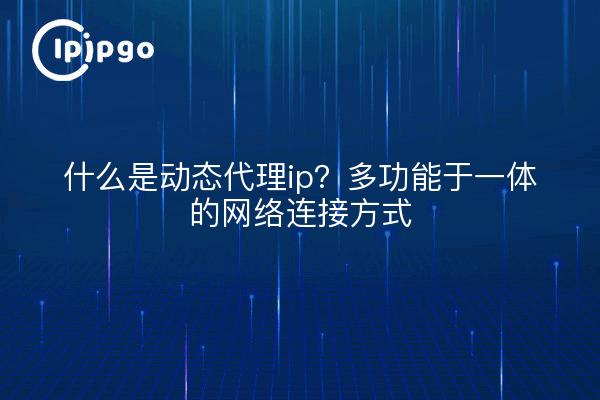 什么是动态代理ip？多功能于一体的网络连接方式