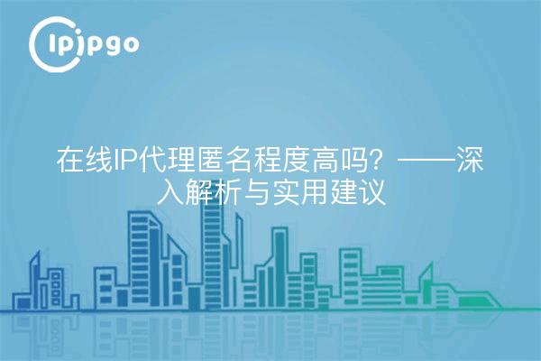 在线IP代理匿名程度高吗？——深入解析与实用建议