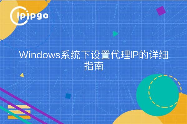 Windows系统下设置代理IP的详细指南