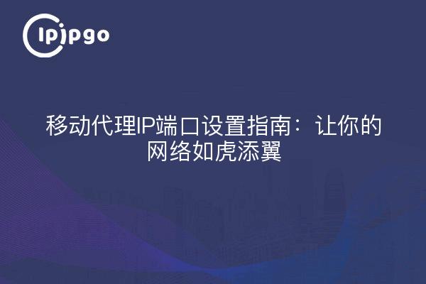 移动代理IP端口设置指南：让你的网络如虎添翼