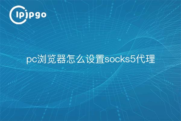 pc浏览器怎么设置socks5代理