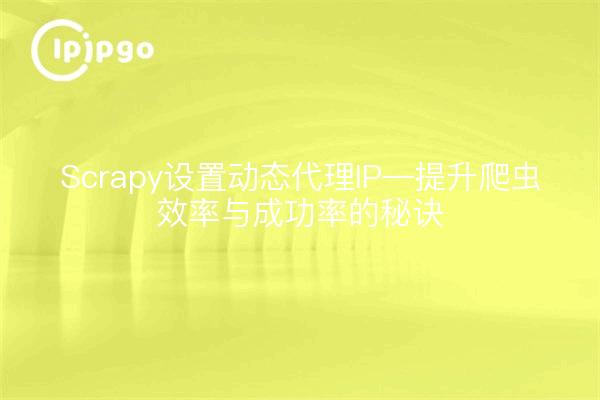 Scrapy设置动态代理IP—提升爬虫效率与成功率的秘诀