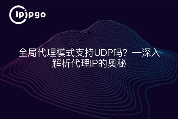 全局代理模式支持UDP吗？—深入解析代理IP的奥秘