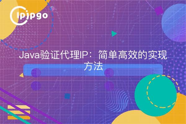 Java验证代理IP：简单高效的实现方法