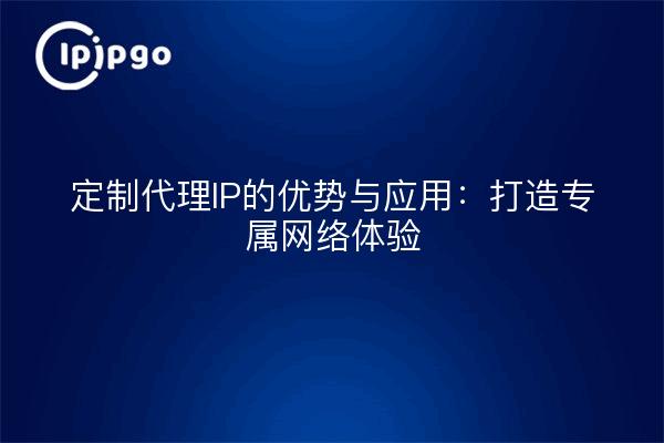 定制代理IP的优势与应用：打造专属网络体验