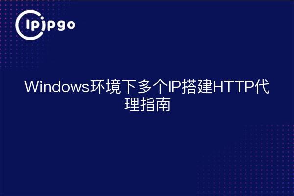 Windows-Umgebung mehrere IP bauen HTTP-Proxy-Leitfaden