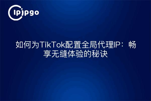 如何为TikTok配置全局代理IP：畅享无缝体验的秘诀