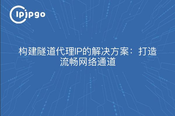 构建隧道代理IP的解决方案：打造流畅网络通道