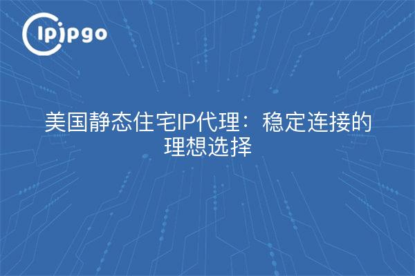 美国静态住宅IP代理：稳定连接的理想选择