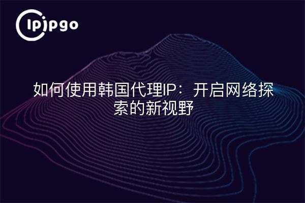 如何使用韩国代理IP：开启网络探索的新视野