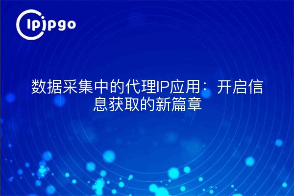 数据采集中的代理IP应用：开启信息获取的新篇章