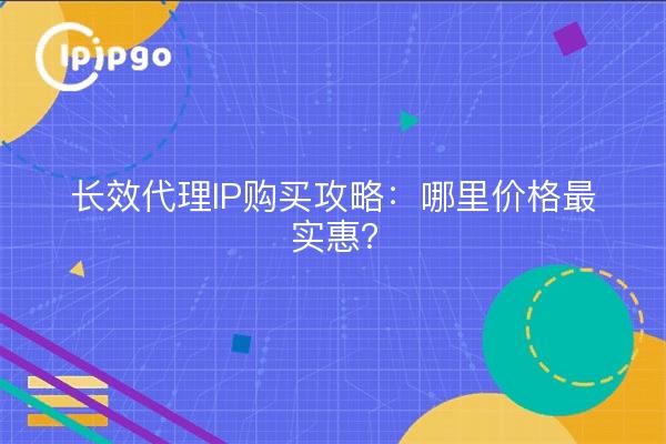 长效代理IP购买攻略：哪里价格最实惠？