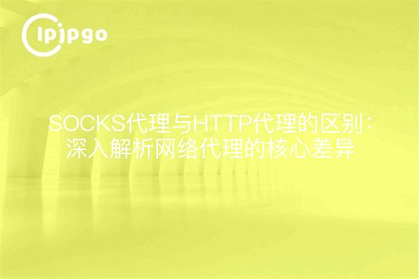 SOCKS代理与HTTP代理的区别：深入解析网络代理的核心差异