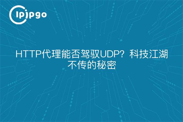 HTTP代理能否驾驭UDP？科技江湖不传的秘密