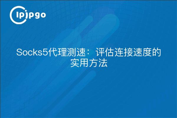 Socks5代理测速：评估连接速度的实用方法