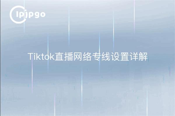 Tiktok直播网络专线设置详解