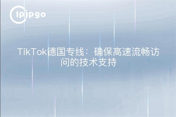 TikTok德国专线：确保高速流畅访问的技术支持