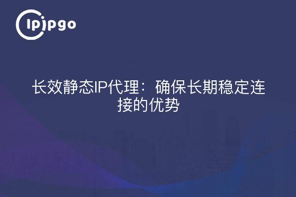 长效静态IP代理：确保长期稳定连接的优势