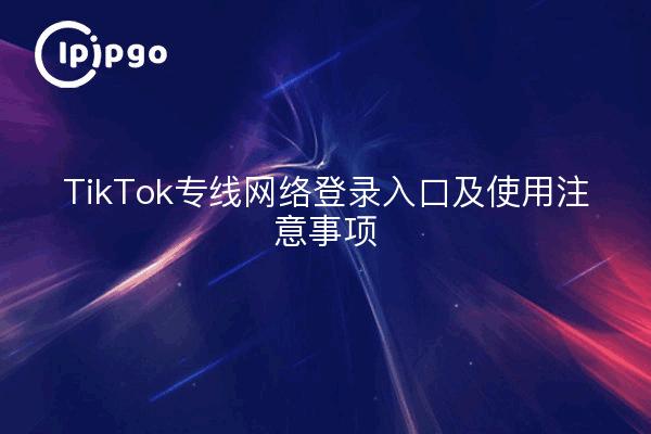 TikTok专线网络登录入口及使用注意事项