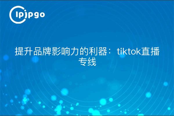 提升品牌影响力的利器：tiktok直播专线