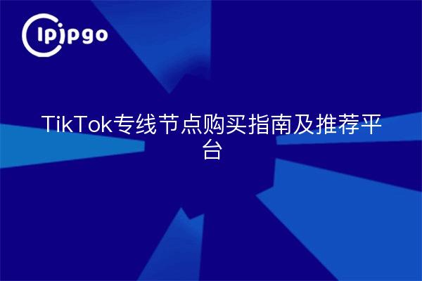 TikTok专线节点购买指南及推荐平台