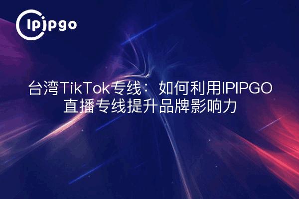 台湾TikTok专线：如何利用IPIPGO直播专线提升品牌影响力