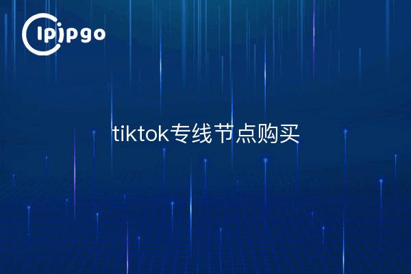 tiktok专线节点购买