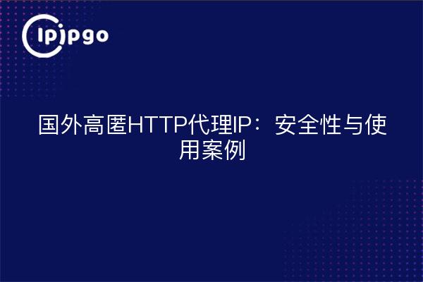 国外高匿HTTP代理IP：安全性与使用案例