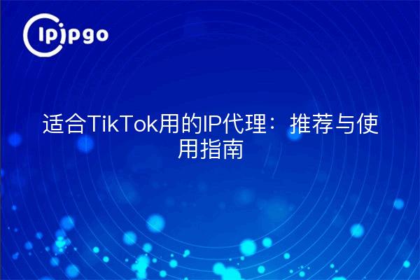 适合TikTok用的IP代理：推荐与使用指南