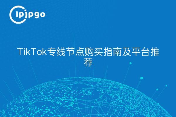 TikTok专线节点购买指南及平台推荐