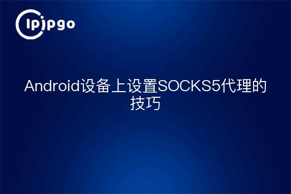 Android设备上设置SOCKS5代理的技巧