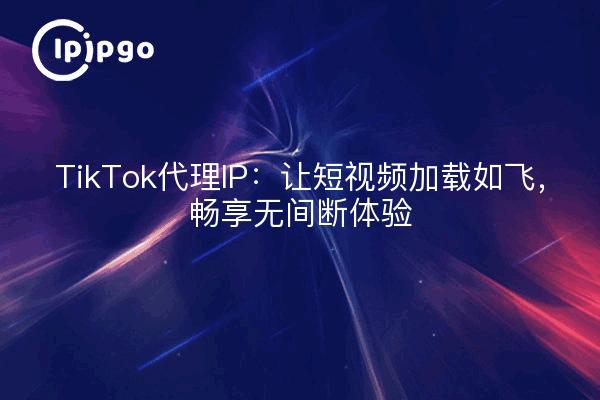 TikTok代理IP：让短视频加载如飞，畅享无间断体验