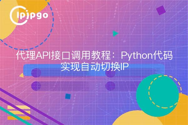 代理API接口调用教程：Python代码实现自动切换IP