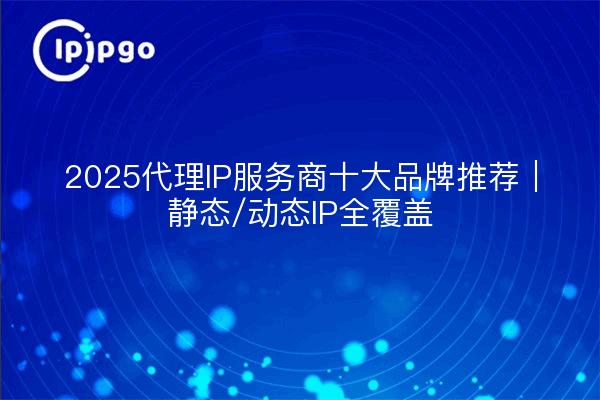 2025代理IP服务商十大品牌推荐｜静态/动态IP全覆盖