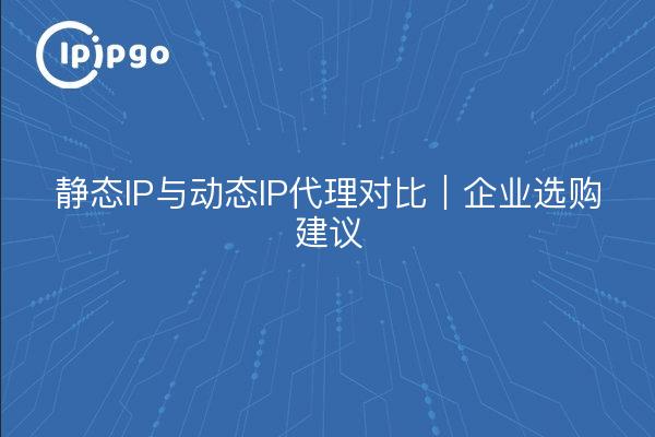 静态IP与动态IP代理对比｜企业选购建议