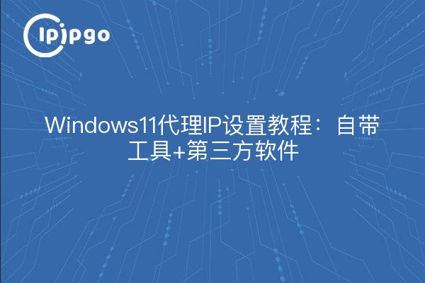 Windows11代理IP设置教程：自带工具+第三方软件