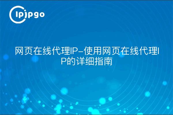 网页在线代理IP-使用网页在线代理IP的详细指南