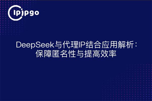 DeepSeek与代理IP结合应用解析：保障匿名性与提高效率