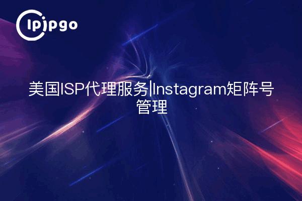 美国ISP代理服务|Instagram矩阵号管理