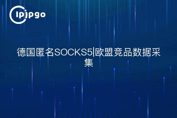 德国匿名SOCKS5|欧盟竞品数据采集