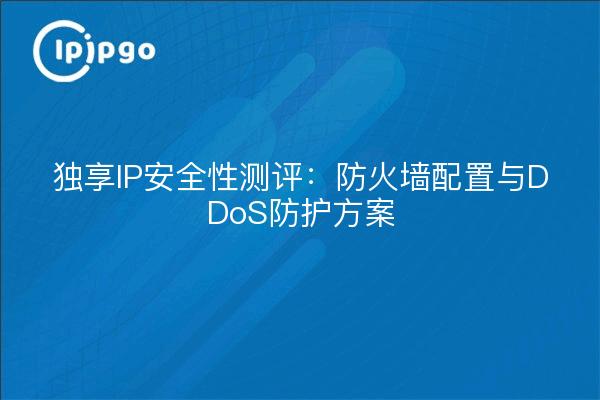 独享IP安全性测评：防火墙配置与DDoS防护方案