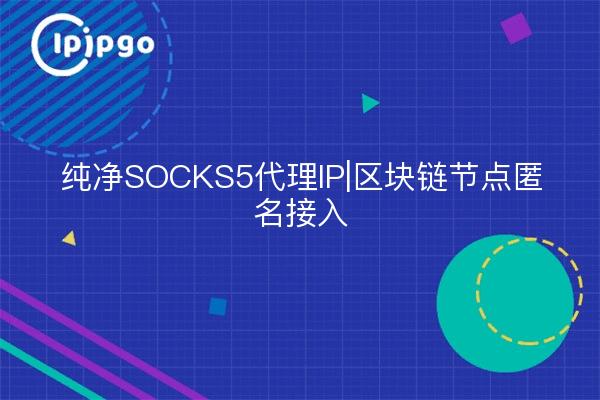 纯净SOCKS5代理IP|区块链节点匿名接入