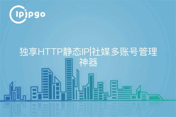 独享HTTP静态IP|社媒多账号管理神器