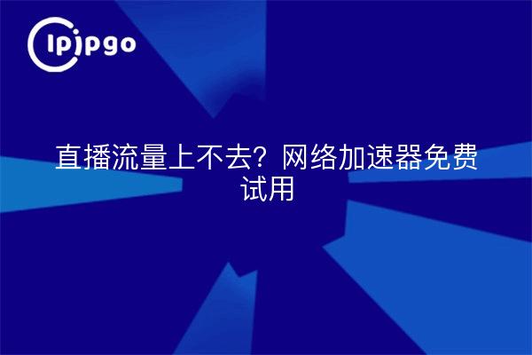 直播流量上不去？网络加速器免费试用