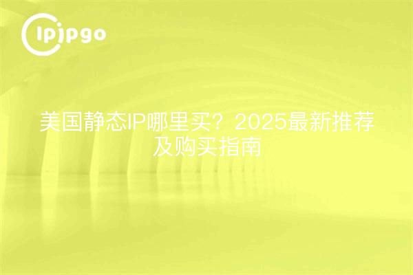 美国静态IP哪里买？2025最新推荐及购买指南